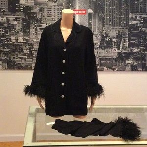 The Sleeper Feather Pajama Black L